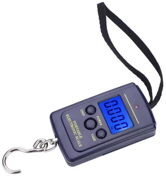 Main image of Fishing Scale, Digital Portable Electronic Balance with LCD Display, Hanging Hook Design for Accurate Weight Measurement
