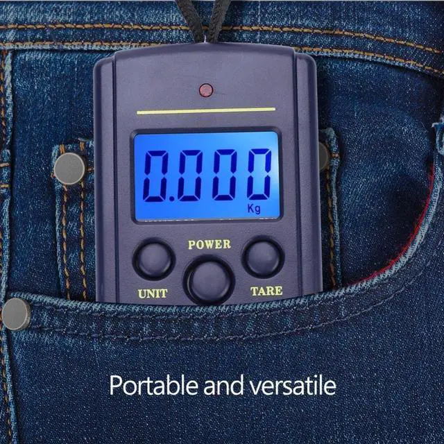 Alt view image 7 of 7 - Fishing Scale, Digital Portable Electronic Balance with LCD Display, Hanging Hook Design for Accurate Weight Measurement