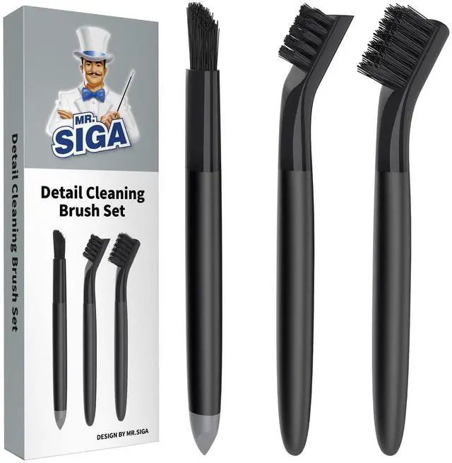 Main image of Grout Cleaner Brush Set, Detail Cleaning Brush Set for Tiles, Sinks, Drains, Grout Brush for Edge, Crevice Cleaning
