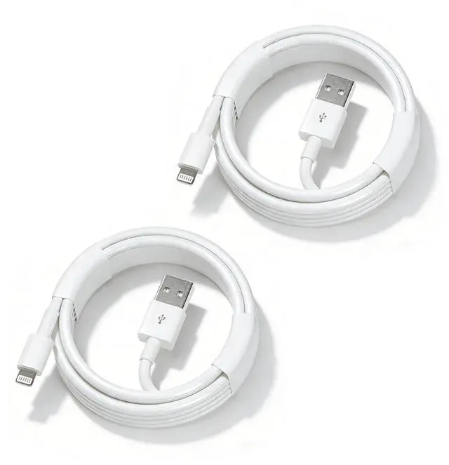 Main image of Car Carplay Cable, 3.3FT Car Charger Cord, USB A to Lightning Cable Compatible for Apple iPhone 14 13 12 11 Pro Max XR XS 8 7 6 Plus SE iPad, Two Pcs