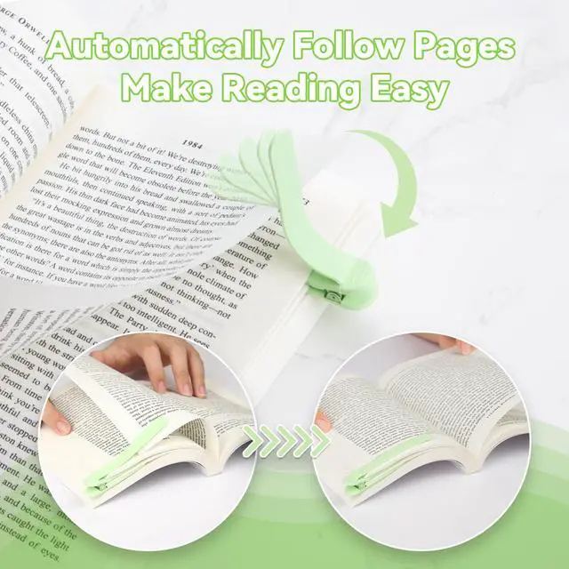 Alt view image 3 of 7 - 6 PCS Automatic Bookmark, Smart Bookmarks for Women Men Book Accessories Silicone Book Mark Bible Book Markers Book Marks for Reading Book Lovers Gifts Bookish Gifts Birthday Party Favors for Kids, C