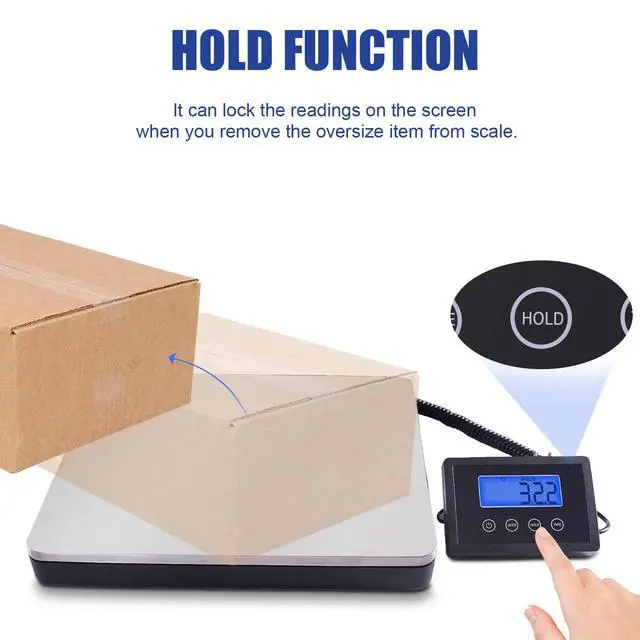 Alt view image 4 of 7 - Shipping Scale for Packages Small Business - 440lb x 0.1lb Digital Postal Scale for Packages, Shipping Package Scale, Postage Scale, Postal Scale, Luggage Scale