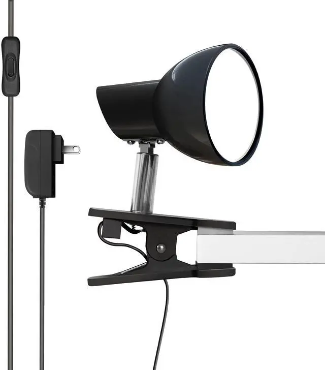 Main image of Clamp Light, Super Bright Clip Lamp for Book Reading in Bed Headboard Light, Easy to Attach Illumination Powerful Small Compact Clamp Lamp Black