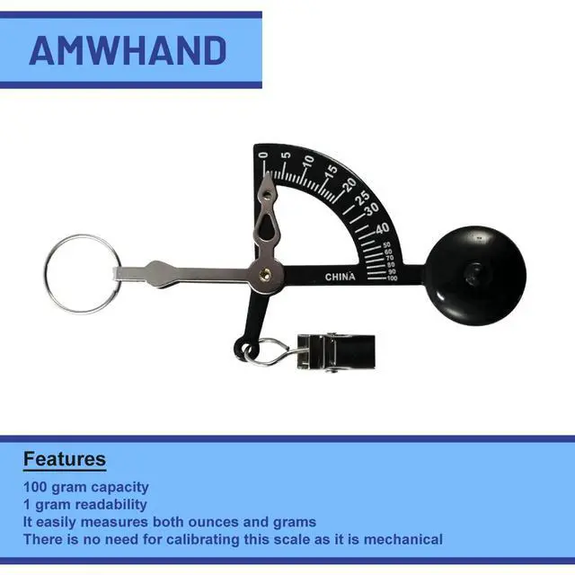 Alt view image 3 of 5 - Manual Letter Postage or Kitchen Scale 100g x 1g, Mechanical Scale (Black), AMWHAND-BLK