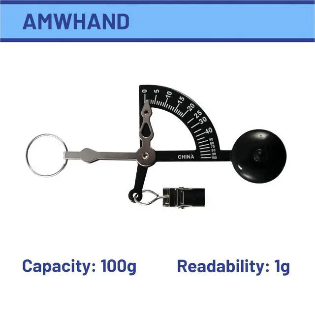 Alt view image 4 of 5 - Manual Letter Postage or Kitchen Scale 100g x 1g, Mechanical Scale (Black), AMWHAND-BLK