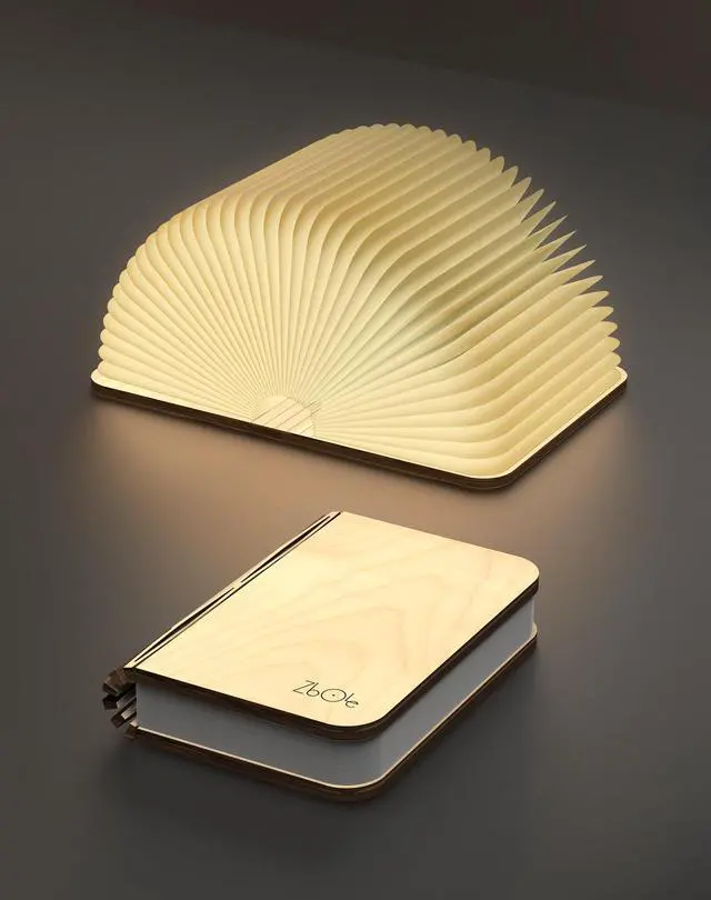 Main image of 4.7 Inch Inch Wooden Book Lamp, Book Lovers Gifts,Teacher Appreciation Gifts for Women, LED Ambient Lighting, Magnetic Mood Lighting for Home&Library Decor (Maple)