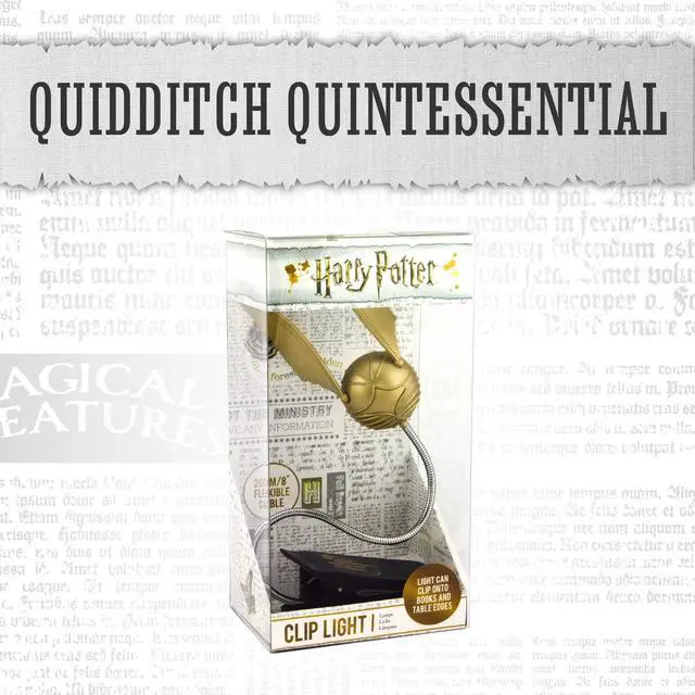 Alt view image 2 of 5 - Golden Snitch Lumi Clip | Convenient Harry Potter Themed Reading Light | Dual Powered by Batteries or USB, Gold