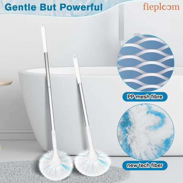 Alt view image 4 of 7 - Tub Tile Scrubber Brush with 48" Long Handle, 2026 Version 1 Pc Non-Scratch Soft Tub Mop, All-in-One Adjustable Bathroom Brush for Bathtub, Shower, Sink, Faucet, and Wall Tile1