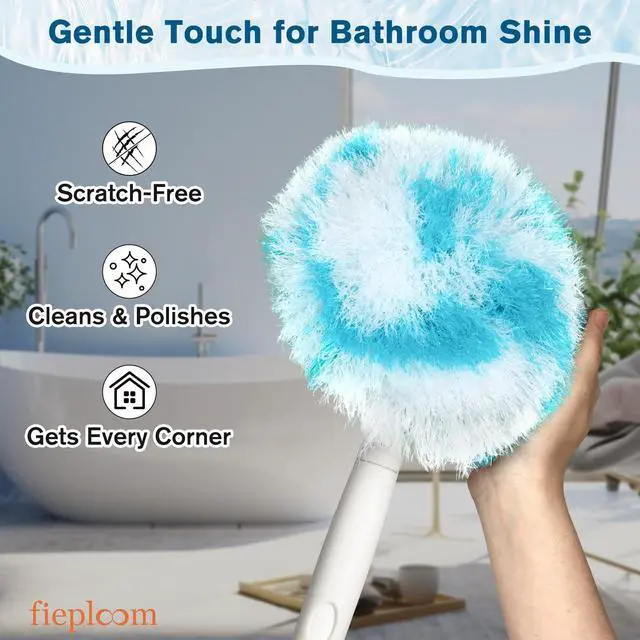 Alt view image 6 of 7 - Tub Tile Scrubber Brush with 48" Long Handle, 2026 Version 1 Pc Non-Scratch Soft Tub Mop, All-in-One Adjustable Bathroom Brush for Bathtub, Shower, Sink, Faucet, and Wall Tile1