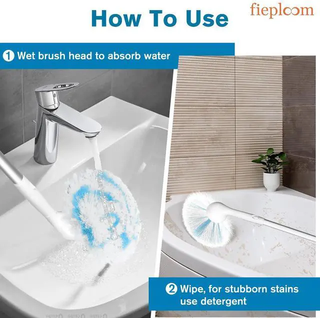 Alt view image 7 of 7 - Tub Tile Scrubber Brush with 48" Long Handle, 2026 Version 1 Pc Non-Scratch Soft Tub Mop, All-in-One Adjustable Bathroom Brush for Bathtub, Shower, Sink, Faucet, and Wall Tile1