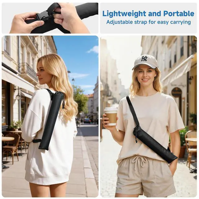 Alt view image 7 of 7 - Travel Case for Selfie Stick Extendable Cell Phone Tripod Stand
