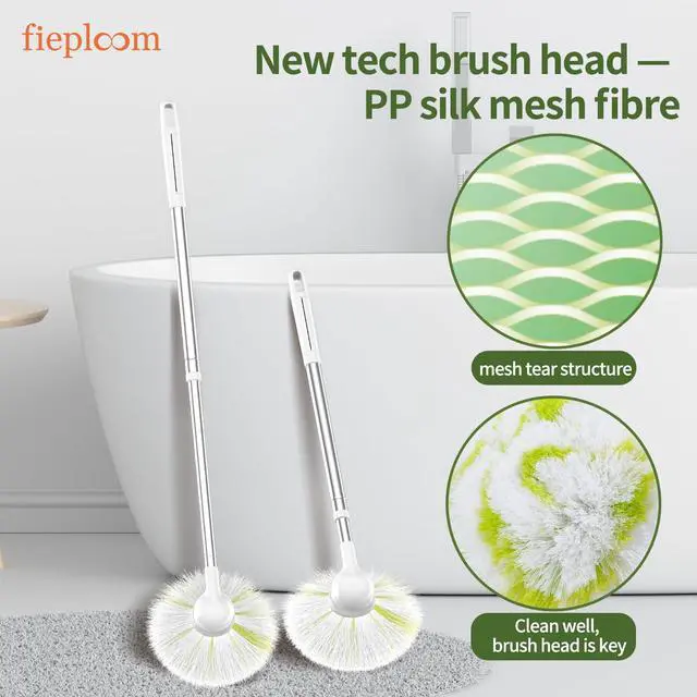 Alt view image 2 of 7 - Tub Tile Scrubber Brush with 28" Extendable Pole, 1 Pc Non-Scratch Soft Tub Brush Mop, Bathroom Brush with Long Handle for Bathtub Shower Sink Basin Tile Wall
