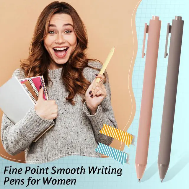 Alt view image 6 of 7 - 50 Pcs Gel Pens Bulk, 0.5mm Fine Point Black Ink Pen with Assorted Colored Retractable Quick Dry Pens for Office Teacher, Journaling, Server, Classroom, Back to School Supplies (Pastel Colors)
