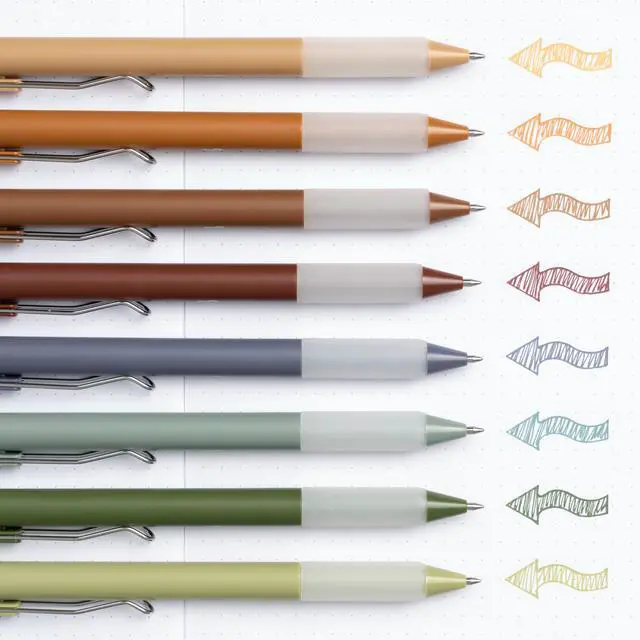 Alt view image 2 of 7 - Gel Pens - Earthy, Matte Finish, Smooth Writing, No Bleed - For Journaling, Bible Notes, Drawing - Cute School Supplies, 8 Pack
