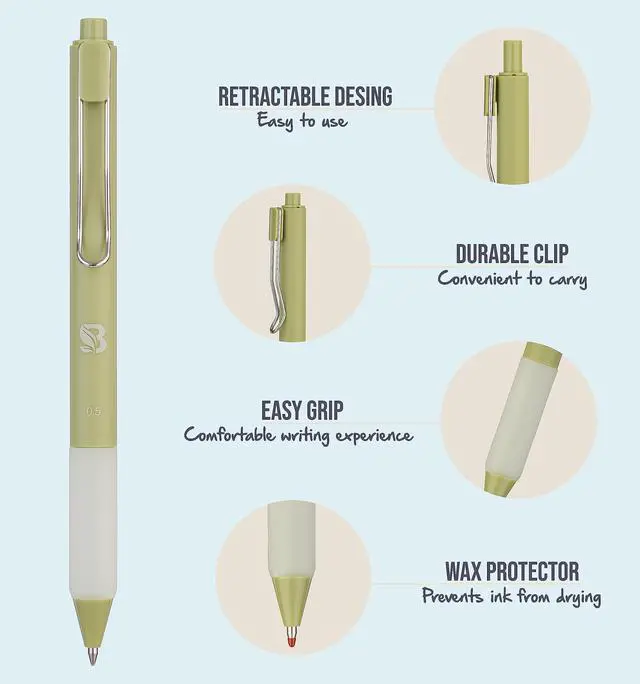 Alt view image 5 of 7 - Gel Pens - Earthy, Matte Finish, Smooth Writing, No Bleed - For Journaling, Bible Notes, Drawing - Cute School Supplies, 8 Pack
