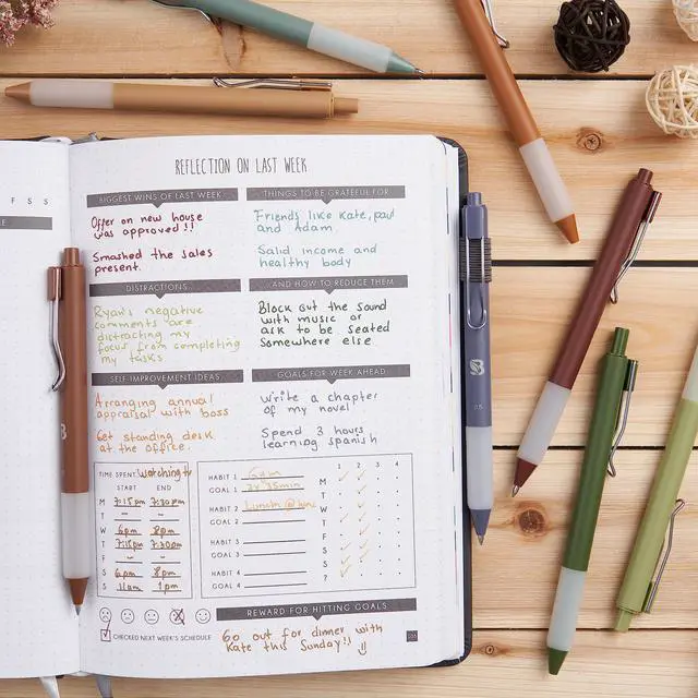 Alt view image 6 of 7 - Gel Pens - Earthy, Matte Finish, Smooth Writing, No Bleed - For Journaling, Bible Notes, Drawing - Cute School Supplies, 8 Pack