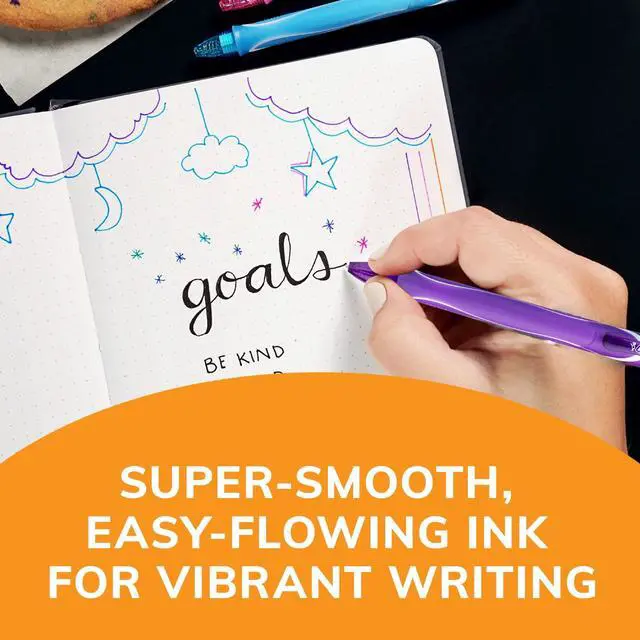 Alt view image 6 of 7 - Gelocity Quick Dry Assorted Colors Gel Pens, Medium Point (0.7 mm), School Supplies for Color-Coding Notes, with Full Grip, 8-Count Pack in Assorted Colors