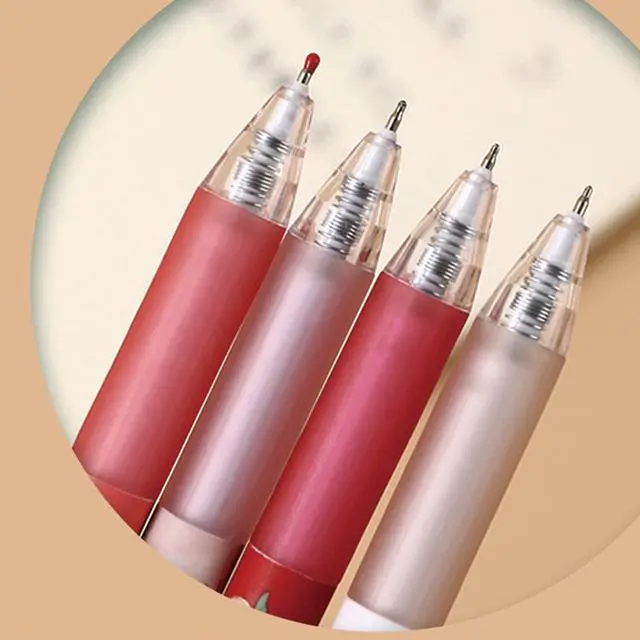 Alt view image 4 of 7 - 4 Pcs Gel Ink Flower Retractable Pens 0.5mm Black Ink Pens for Women & Girls (Flower-2)