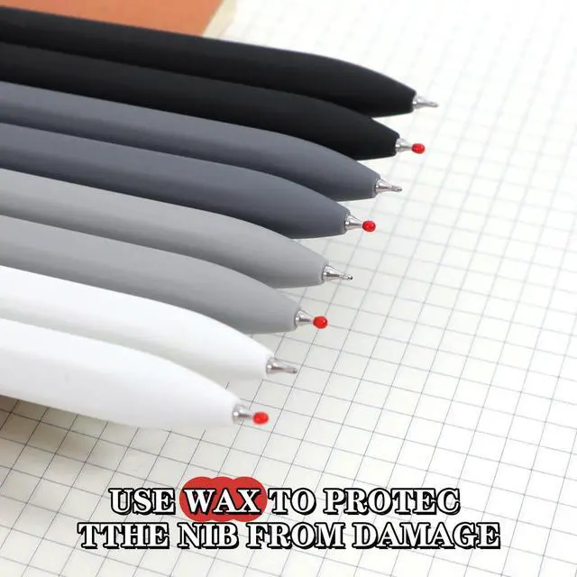 Alt view image 5 of 7 - Black Gel Pens, 8Pcs Fine Point Black Ink Smooth Writing Pens for Journaling, Nurse Aesthetic Cute Office School Supplies, Gifts for Women and Men(8Pcs Black White Grey-Black Ink)