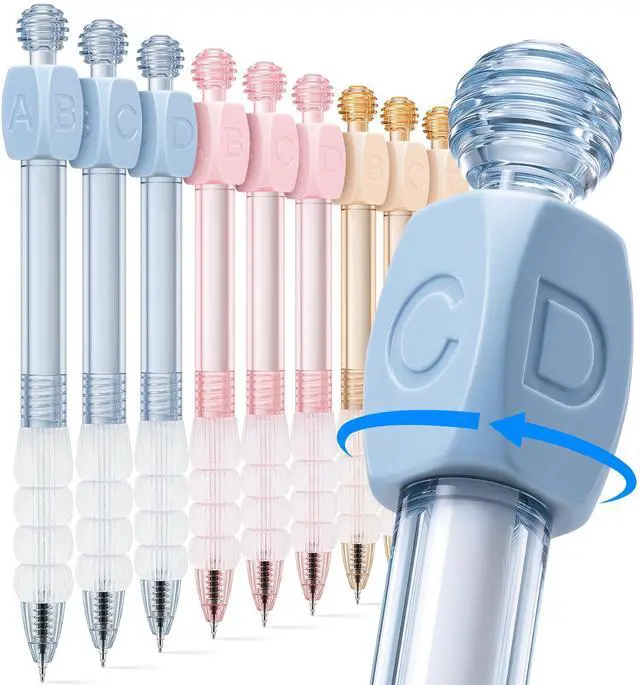 Main image of 9 PACK Gel Pens, 0.5mm Black Ink Fidget Pen, Fine Point Smooth Writing Pen, Quick Drying Journaling Pens, Creative ABCD Roller Ball Pens for Office, Note Taking, School Supplies, Nurse Aesthetic