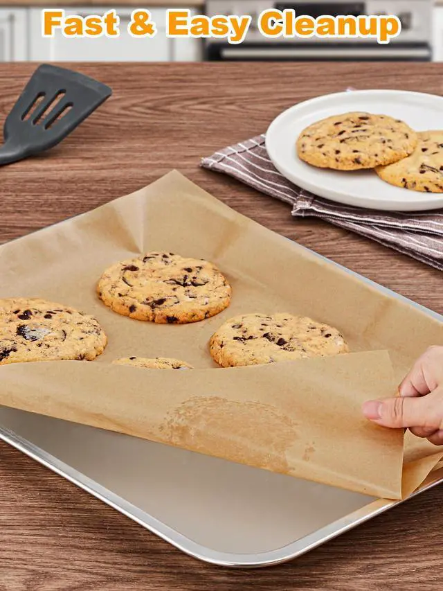 Alt view image 3 of 7 - 12x12 Inch Parchment Paper Sheets, 200Pcs Unbleached Parchment Paper for Baking, Non-Stick Precut Square Baking Paper, for Grilling Air Fryer Steaming Bread Cup Cake Cookie