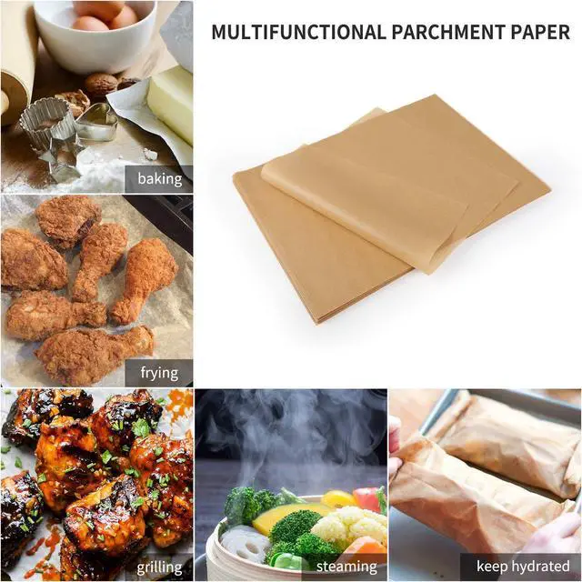 Alt view image 7 of 7 - 200 Parchment Paper Sheets - No Curl, Tear, or Burn (9 x 13 Inch) - Precut Baking Paper, Unbleached, No Chemical, Cookie Sheets