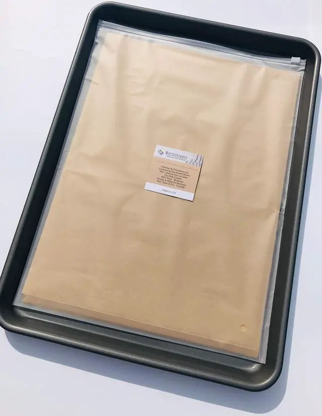 Alt view image 2 of 2 - Unbleached Parchment paper 11x17 100 sheets for baking | Worthyliners Precut non-stick Perfect for bread cake cookies and more