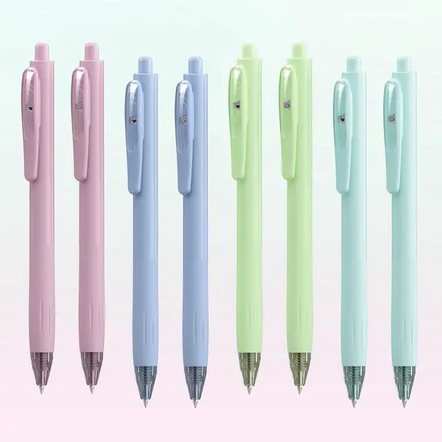 Alt view image 6 of 7 - Gel Pens Fine Point: Retractable Black Ink Pen Smooth Writing 8ct 0.7mm Medium Point Tip for Journaling Note Taking No Bleed & Smear & Smudge Vivid Color Barrel Silent Click Peekaboo Set