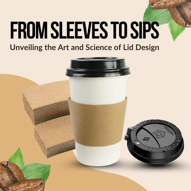 Alt view image 6 of 6 - Pack Of 100, Black Disposable Coffee Cup Lids, Coffee Lids 10 oz 12 oz 16 oz 20 oz, Leak-Proof Plastic Coffee Lid, Heat-Resistant & Strong Hot Cup Lids For Everyday Convenience