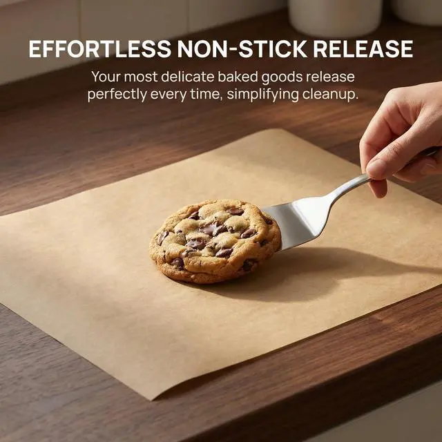 Alt view image 5 of 7 - 100 Sheets Pre-Cut Parchment Paper for Baking, Non Stick Baking Sheets for Cookies, Air Fryer, Roasting Unbleached, Chlorine Free, Heat Resistant Up to 446°F" (8 × 12 inch)