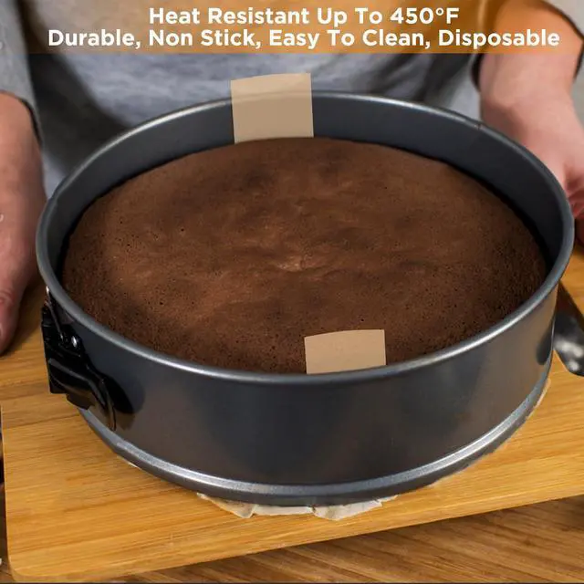 Alt view image 3 of 6 - 100 Pcs Baking Parchment Paper, 6 inch Round Cake Pan Liner with Lift Tab, Non-Stick Precut Baking Parchment for Baking Cookies, Bread (Unbleached)