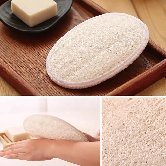 Alt view image 5 of 6 - Natural Loofah Exfoliating Body Scrubber Pads, Bath Loofah for Women & Men, 100% Plant-Based Shower Luffa Sponge (3-Pack)