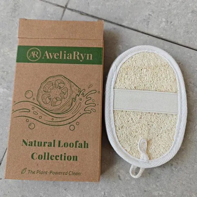Alt view image 4 of 5 - Double-Sided Egyptian Loofah Exfoliating Sponge, 2 Pack Luffa Body Scrubber