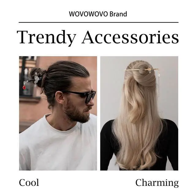 Alt view image 4 of 7 - 4Pcs Sword Hair Stick Retro Metal Hair Sticks Ancient Style Swords Hair Chopsticks for Women and Men, Chinese Hair Pins Hair Sticks Hair Daggers with Tassels for Hair Accessories