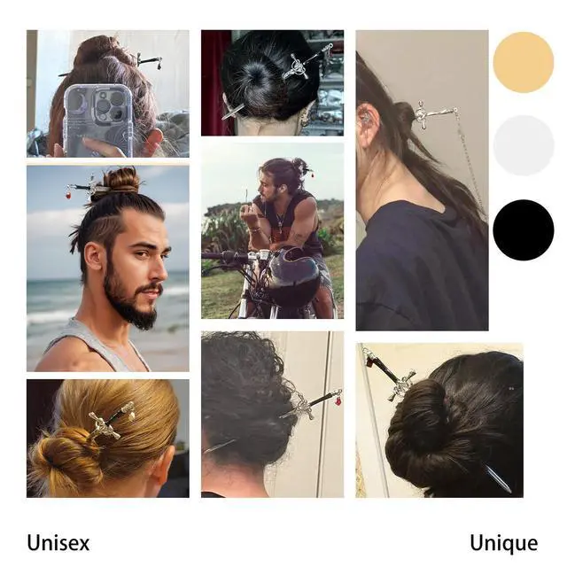 Alt view image 5 of 7 - 4Pcs Sword Hair Stick Retro Metal Hair Sticks Ancient Style Swords Hair Chopsticks for Women and Men, Chinese Hair Pins Hair Sticks Hair Daggers with Tassels for Hair Accessories