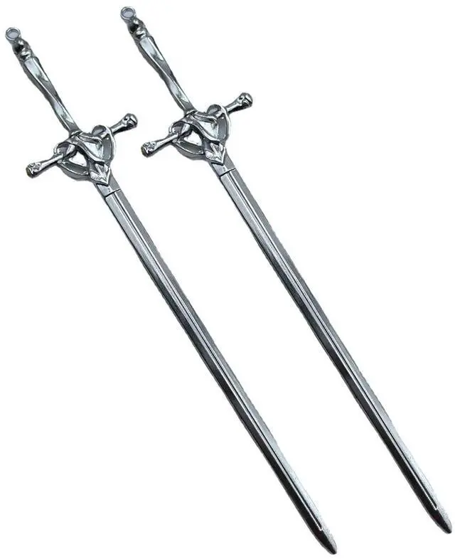 Main image of 2 Pcs Metal Sword Hair Sticks Vintage Hair Chopsticks Simple and Elegant Hair Pins Sticks for Women and Girls Daily Wear