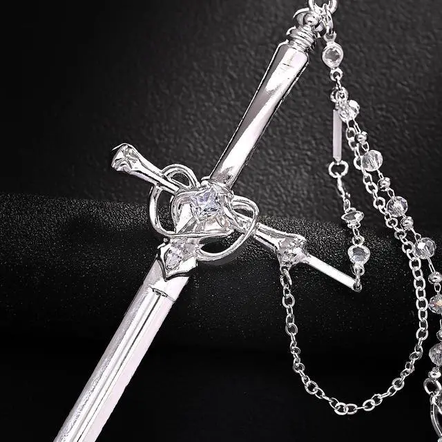 Alt view image 5 of 7 - Sword Tassels Hair Pins for Women - Silver Long Ancient Style Tassels Metal Chopsticks Chinese Hair Sticks Pin Decorative Silver Medieval Renaissance Chinese Hair Accessories for Women Jewelry