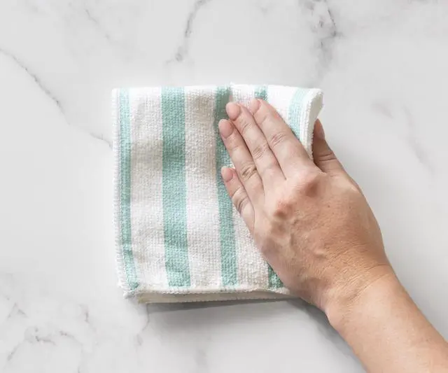 Alt view image 7 of 7 - Microfiber Cleaning Cloths, Ultra-Absorbent, Lint-Free Cleaning Towels for Home & Kitchen, Teal Stripes, 11 Inches, 24 Count