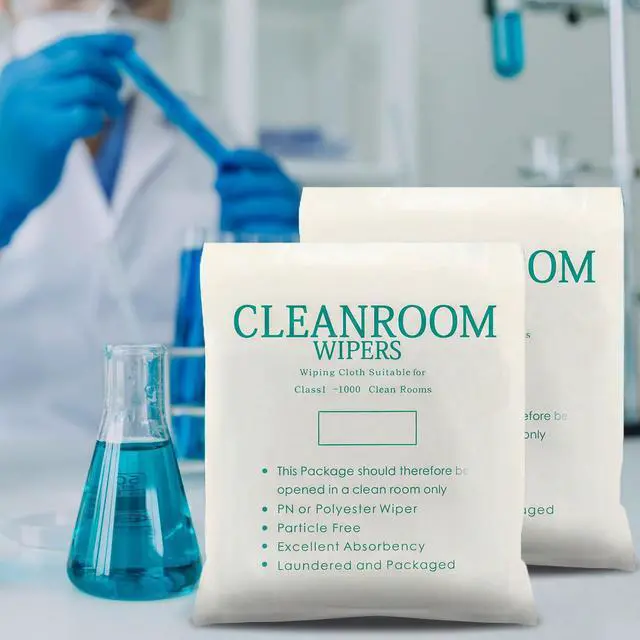 Alt view image 6 of 7 - 100 Pcs Cleanroom Cloth Wipes Microfiber Lint Free Cloth Disposable Clean Cloths Laser Sealed Edge for Lab Semiconductor Industries and Printing (9 x 9 Inches)