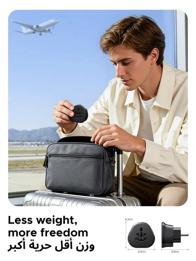 Alt view image 4 of 7 - European Travel Plug Adapter, US to EU Type F Power Converter
