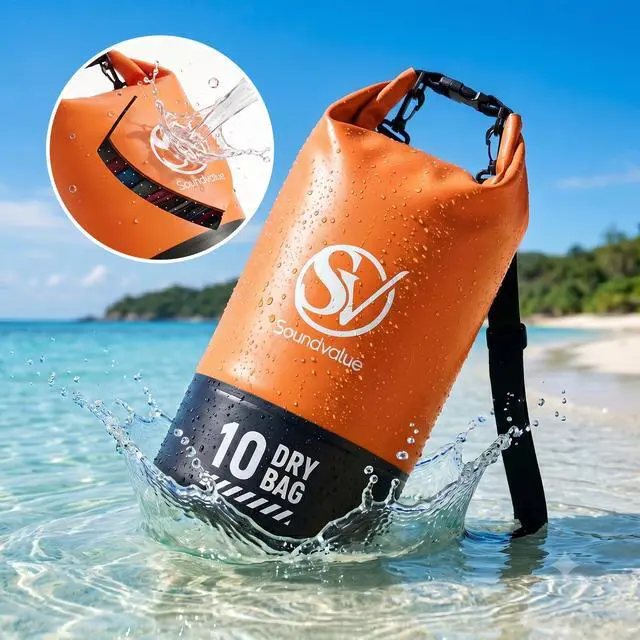 Alt view image 5 of 7 - Waterproof Dry Bag - Waterproof Floating Backpack for Kayaking, 10L/20L/30L Waterproof Pouch for Beach,Travel, Swimming, Boating, Paddle Board, Rafting, Camping, Hiking