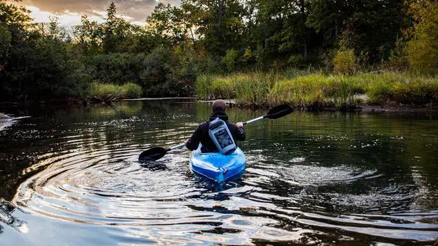 Alt view image 7 of 7 - Dry Bag, Waterproof Floating Backpack 10L with Waterproof Phone Case for Boating, Kayaking, Fishing, Black 10L