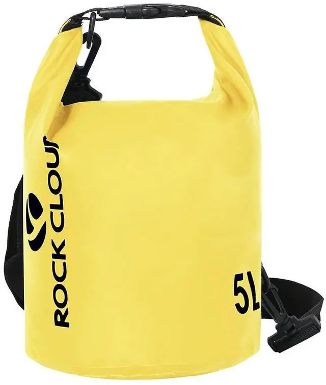 Main image of Dry Bag Waterproof 5L Dry Sack for Kayaking Rafting Boating Beach Surfing Swimming Canoe Camping Hiking Fishing Ski, Yellow