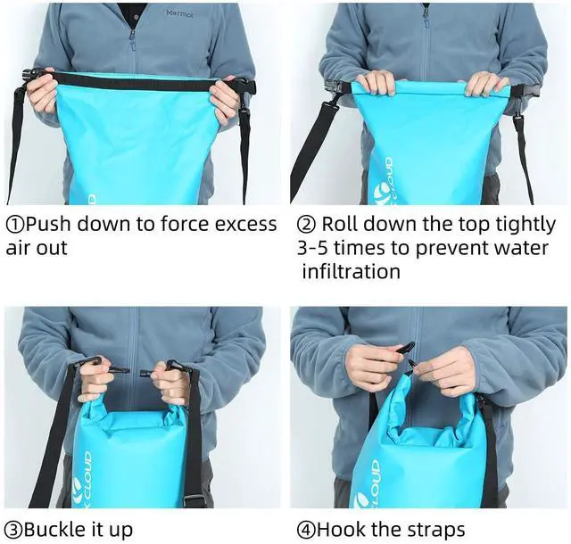 Alt view image 4 of 7 - Dry Bag Waterproof 5L Dry Sack for Kayaking Rafting Boating Beach Surfing Swimming Canoe Camping Hiking Fishing Ski, Yellow