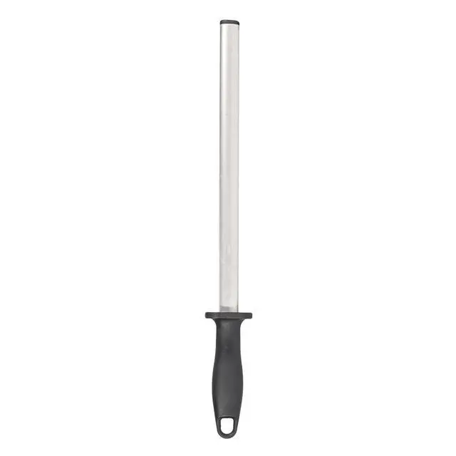 Alt view image 2 of 6 - Professional Diamond Knife Sharpener, 12 Inch Oval Honing Rod with Ergonomic PP Handle, Durable Sharpening Steel for Polishing Chef Kitchen Knives
