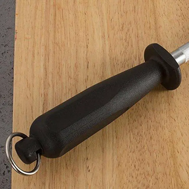 Alt view image 6 of 7 - 12-Inch Knife Sharpening Rod, Fine Carbon Honing Steel, Black Handle