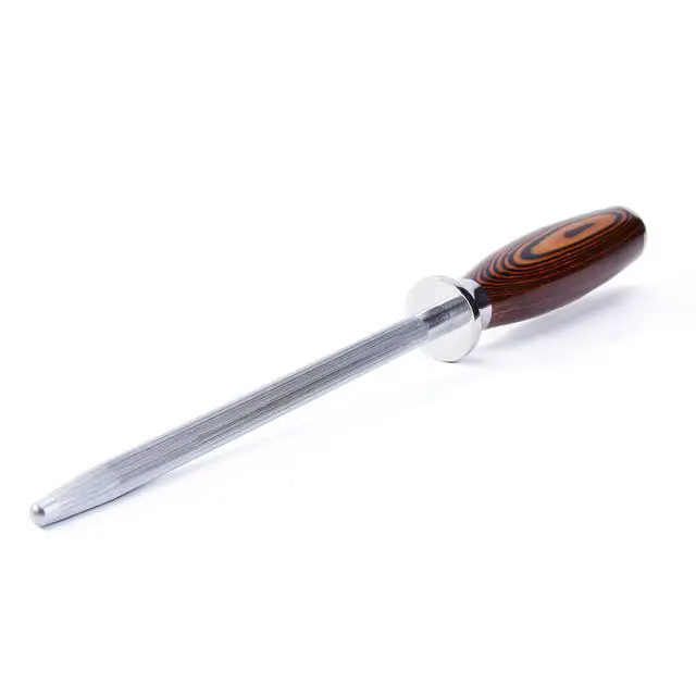 Alt view image 4 of 7 - Honing Rod, Sharpening Steel with Larger Diameter for Kitchen Knife Daily Honing Maintenance, High Carbon Steel 8" Knife Sharpener Rod, Ergonomic Handle