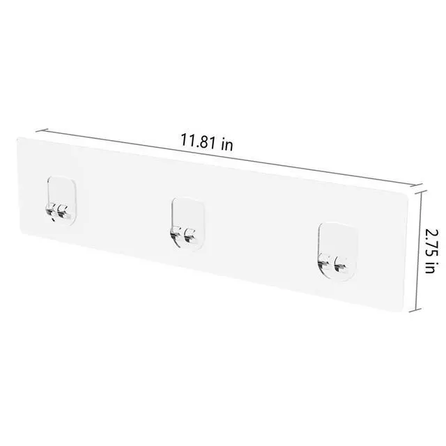 Alt view image 2 of 5 - 2 Pack Shower Shelf Adhesive for Replacement,Transparent Bathroom Adhesive Strips,Shower Stickers for Shelves,No Drilling for Corner Shelf Basket and Kitchen Racks
