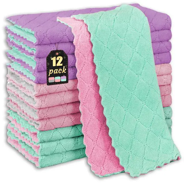 Main image of Microfiber Cleaning Cloth,Microfiber Dish Cloths for Drying Dishes,12Pack
