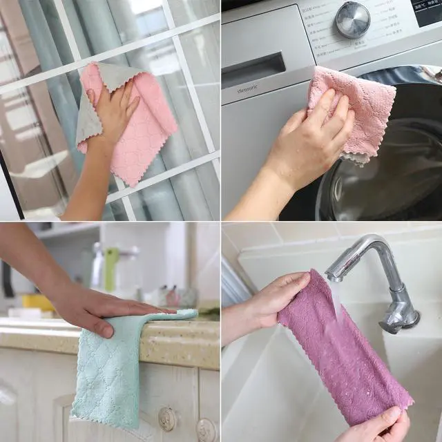 Alt view image 4 of 7 - Microfiber Cleaning Cloth,Microfiber Dish Cloths for Drying Dishes,12Pack